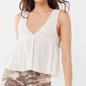 NWT URBAN OUTFITTERS deep v peplum top
